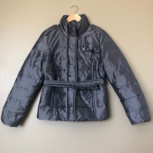 {DKNY Active} Silvery Gray Zip Puffer Coat